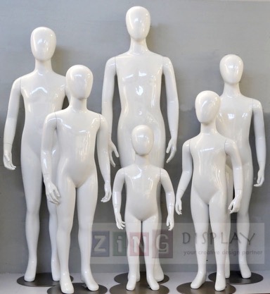 2 year old White Egghead Mannequin - Child Mannequin