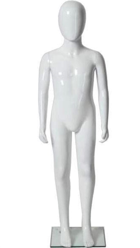 Glossy White Abstract Child Mannequin