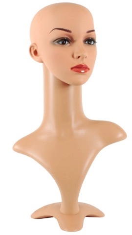 Mannequin head deals countertop display