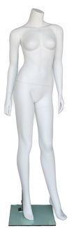 Headless Glossy White Female Mannequin