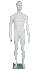 Faceless male mannequin white color