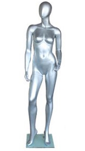 Headless Glossy White Female Mannequin